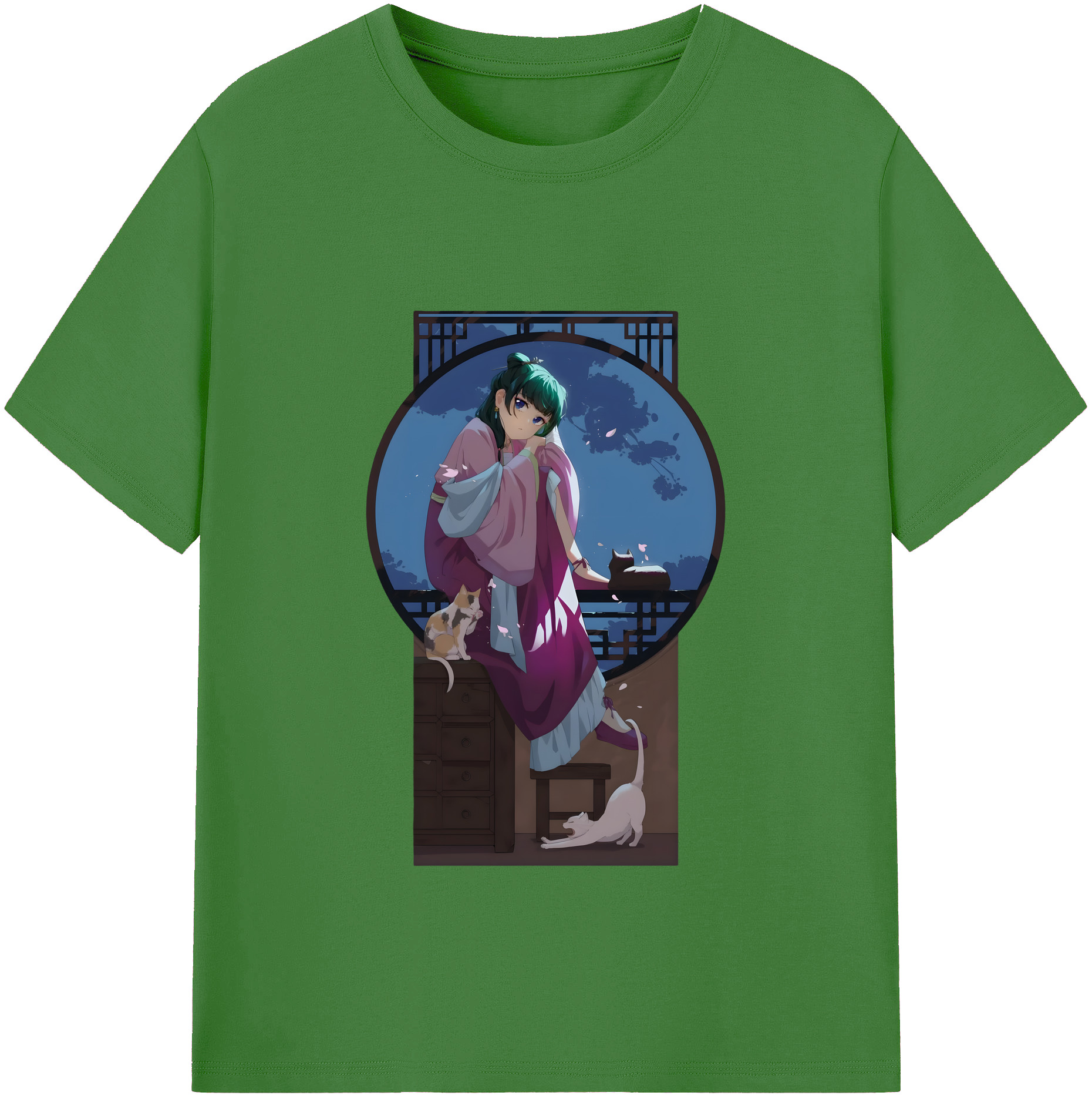（画像用） 薬屋のひとりごと The Apothecary Diaries レディースカジュアルプリントTシャツ（綿100％）